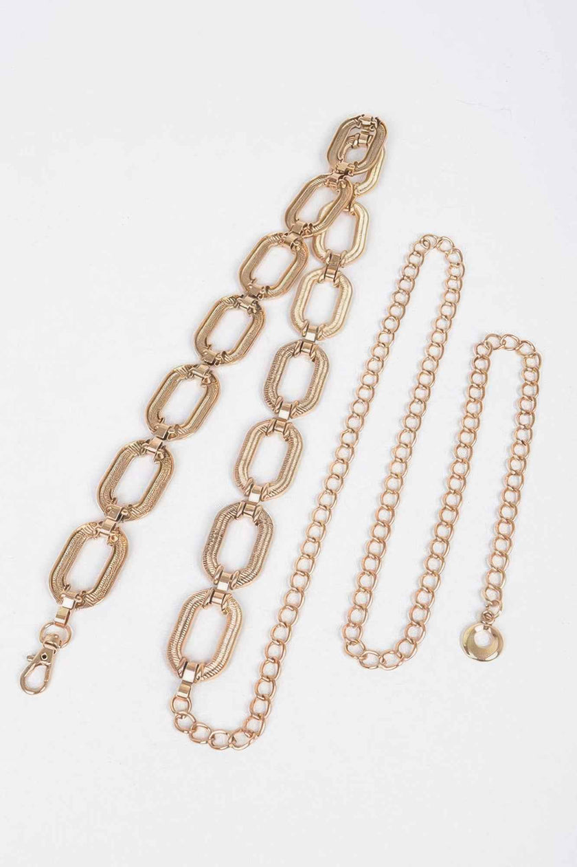 Oval Metal Plus Size Chain Belt