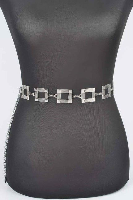 Square Metal Plus Size Chain Belt