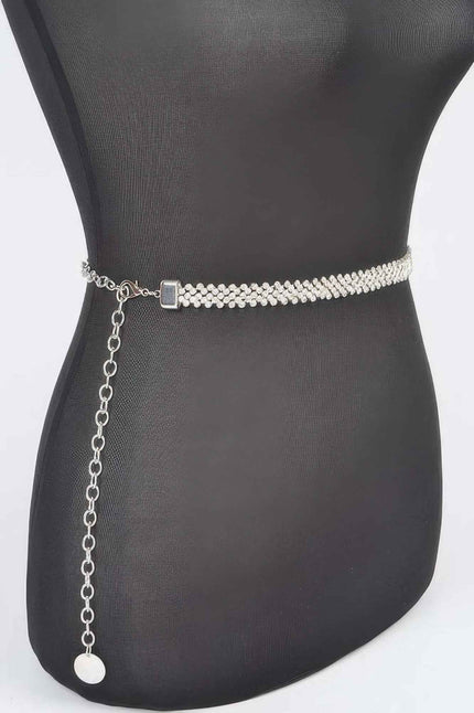 Rhinestone Plus Size Chain Belt