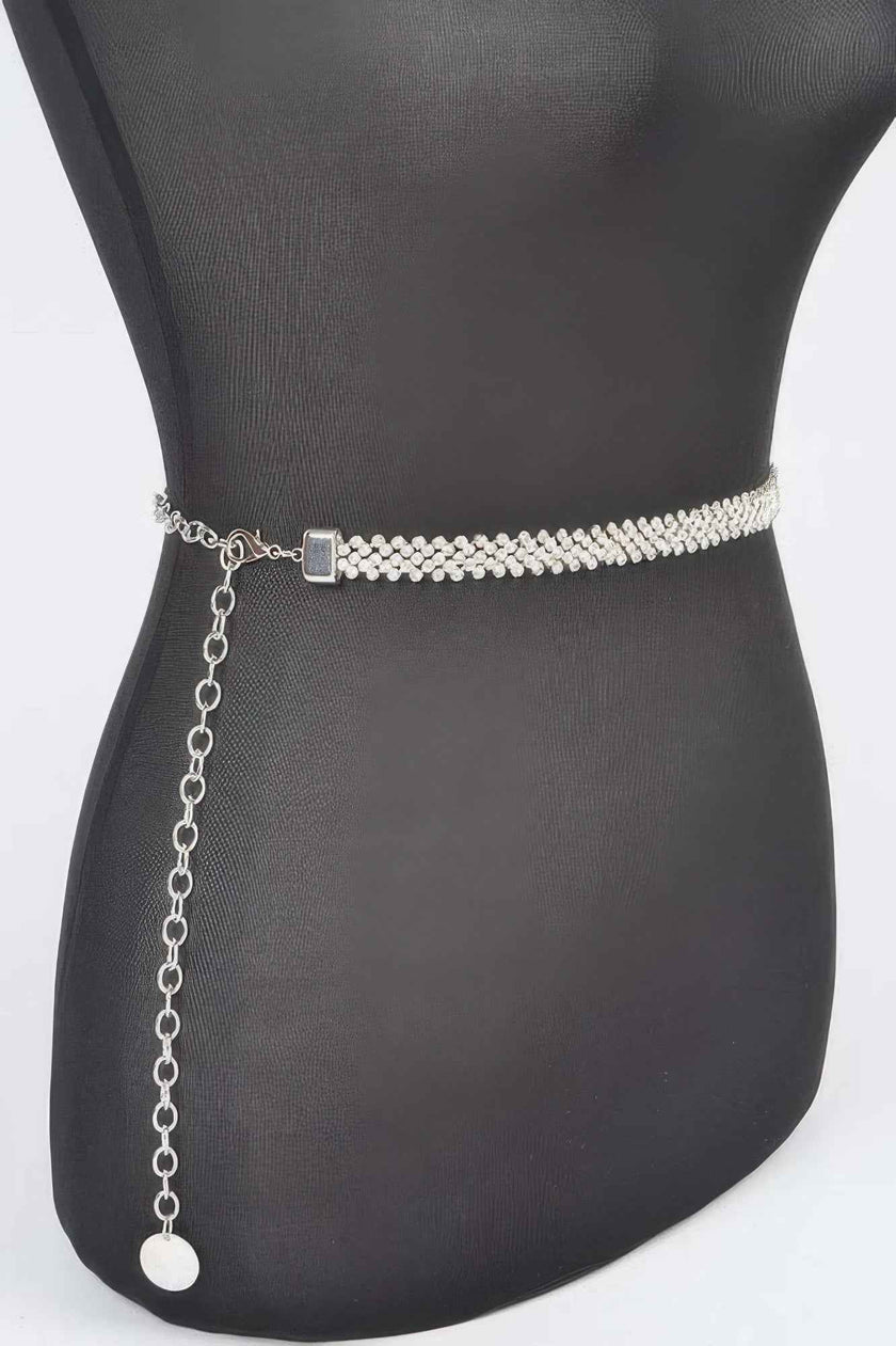 Rhinestone Plus Size Chain Belt