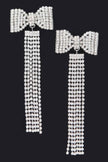 Rhinestone Bow Fringe Earring