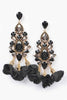 Multi Rhinestone Flower Party Earring
