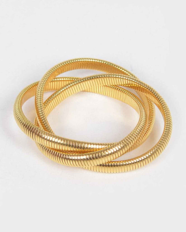 Aluminum Triple Stretch Chain Bracelet