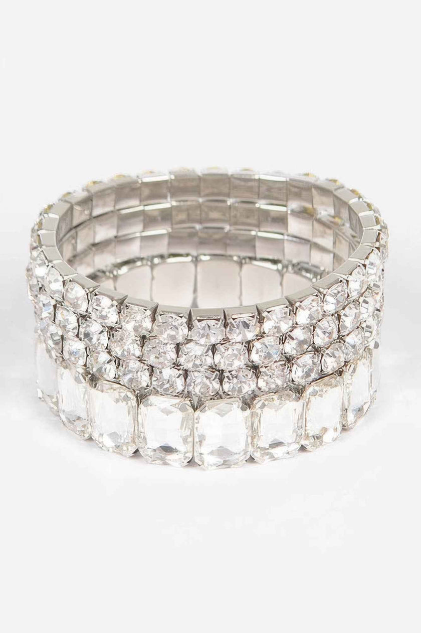 Multi Acrylic Stone Stretch Bracelet