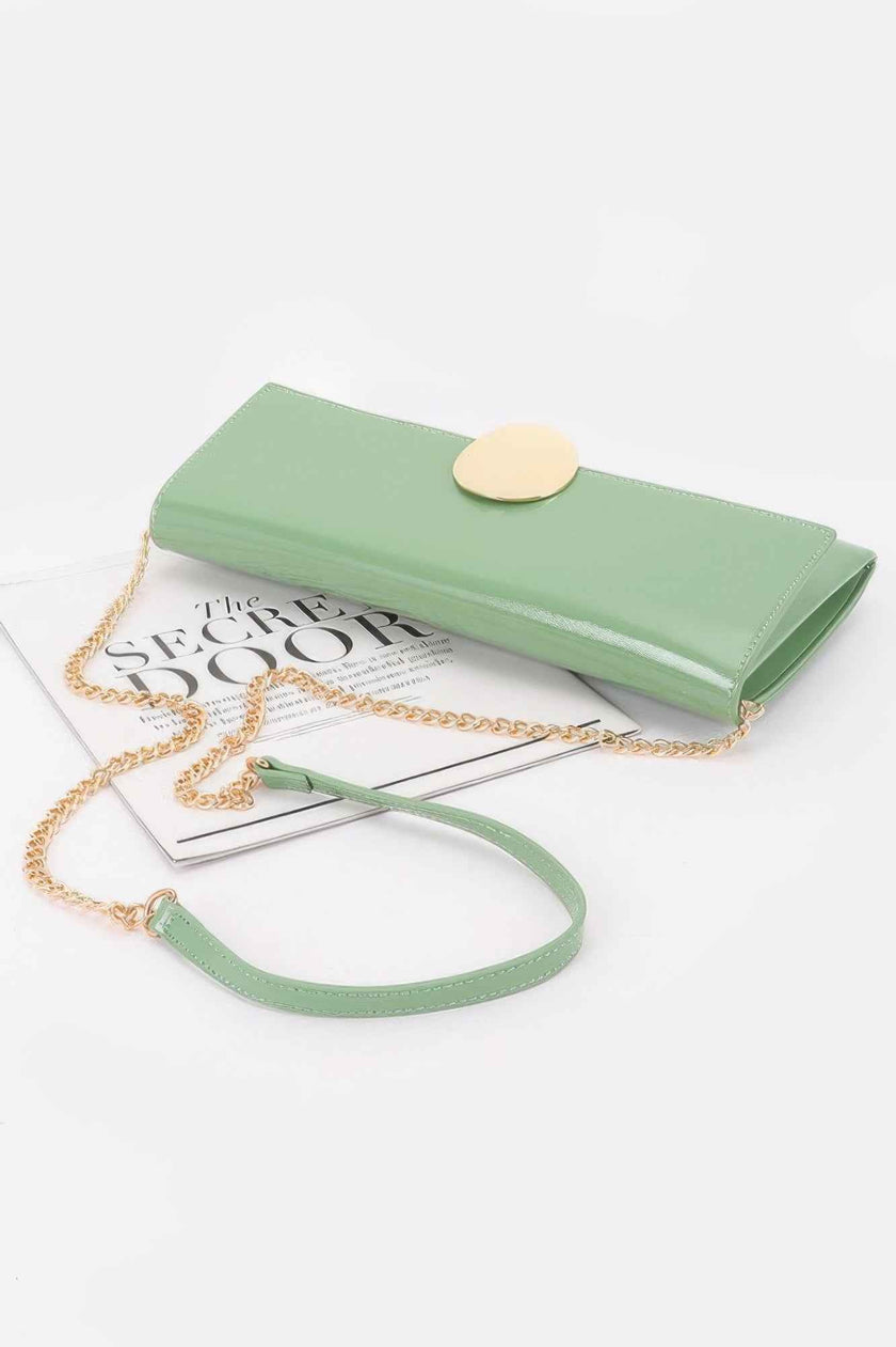 Patent Vegan Leather Evening Bag