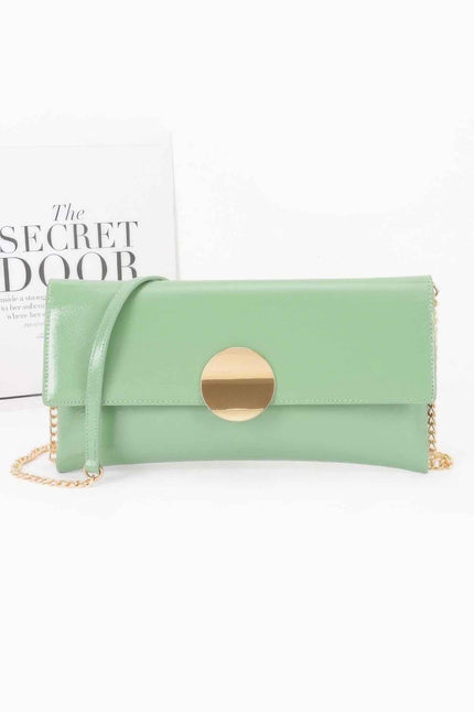 Patent Vegan Leather Evening Bag