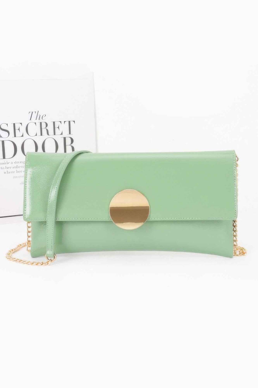 Patent Vegan Leather Evening Bag