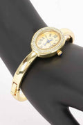 Oval Crystal-encrusted Cuff Watch
