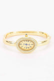 Oval Crystal-encrusted Cuff Watch