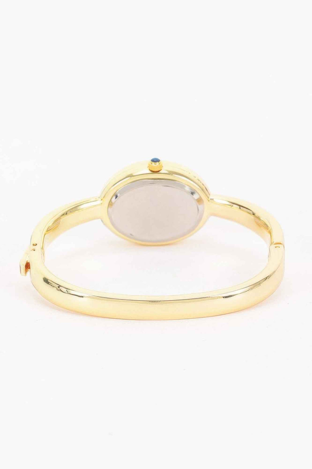 Oval Crystal-encrusted Cuff Watch
