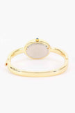 Oval Crystal-encrusted Cuff Watch