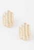 Thin Ribbed Hoop Earrings