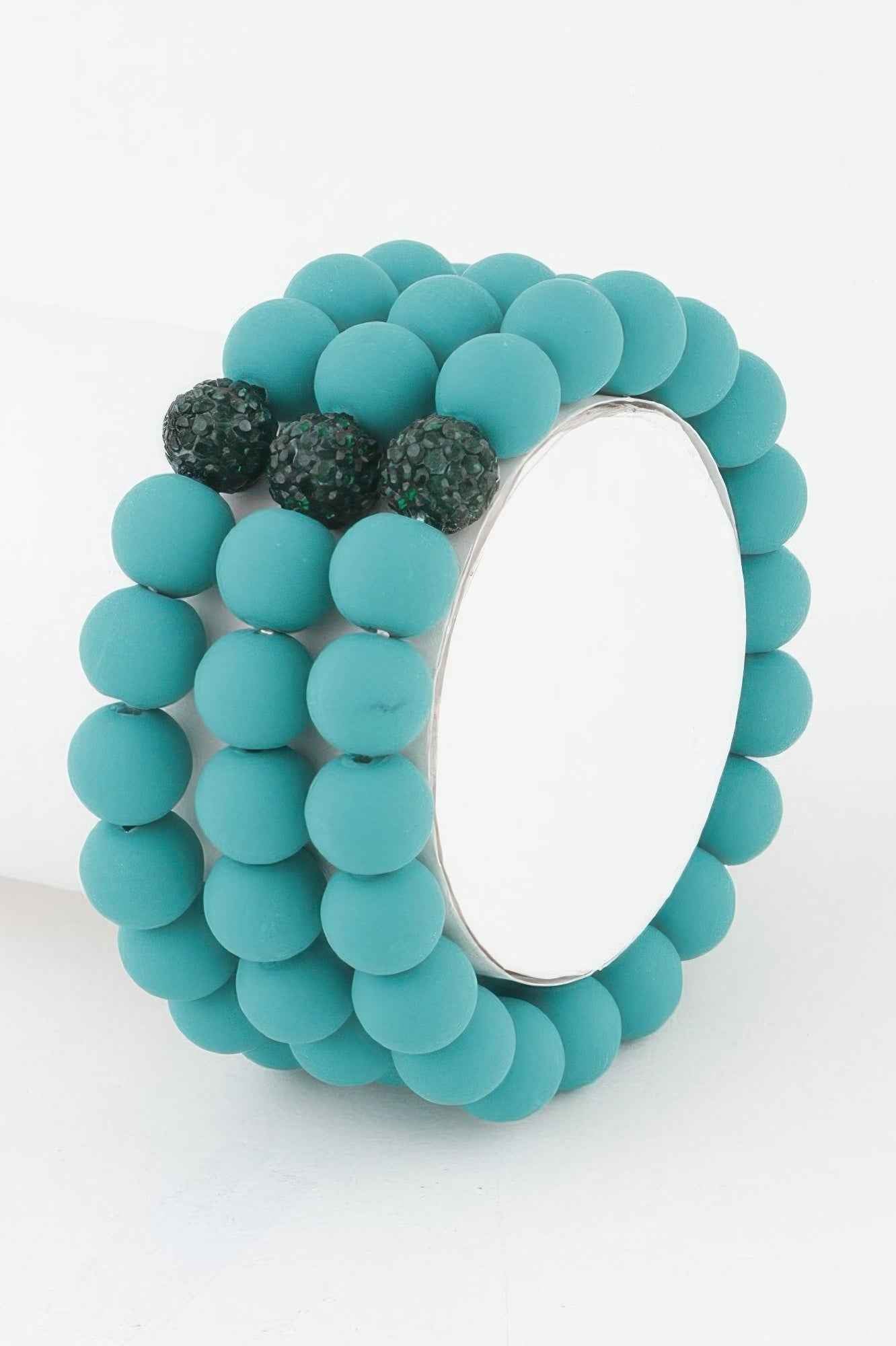 Glitter Clay Bead Bracelet