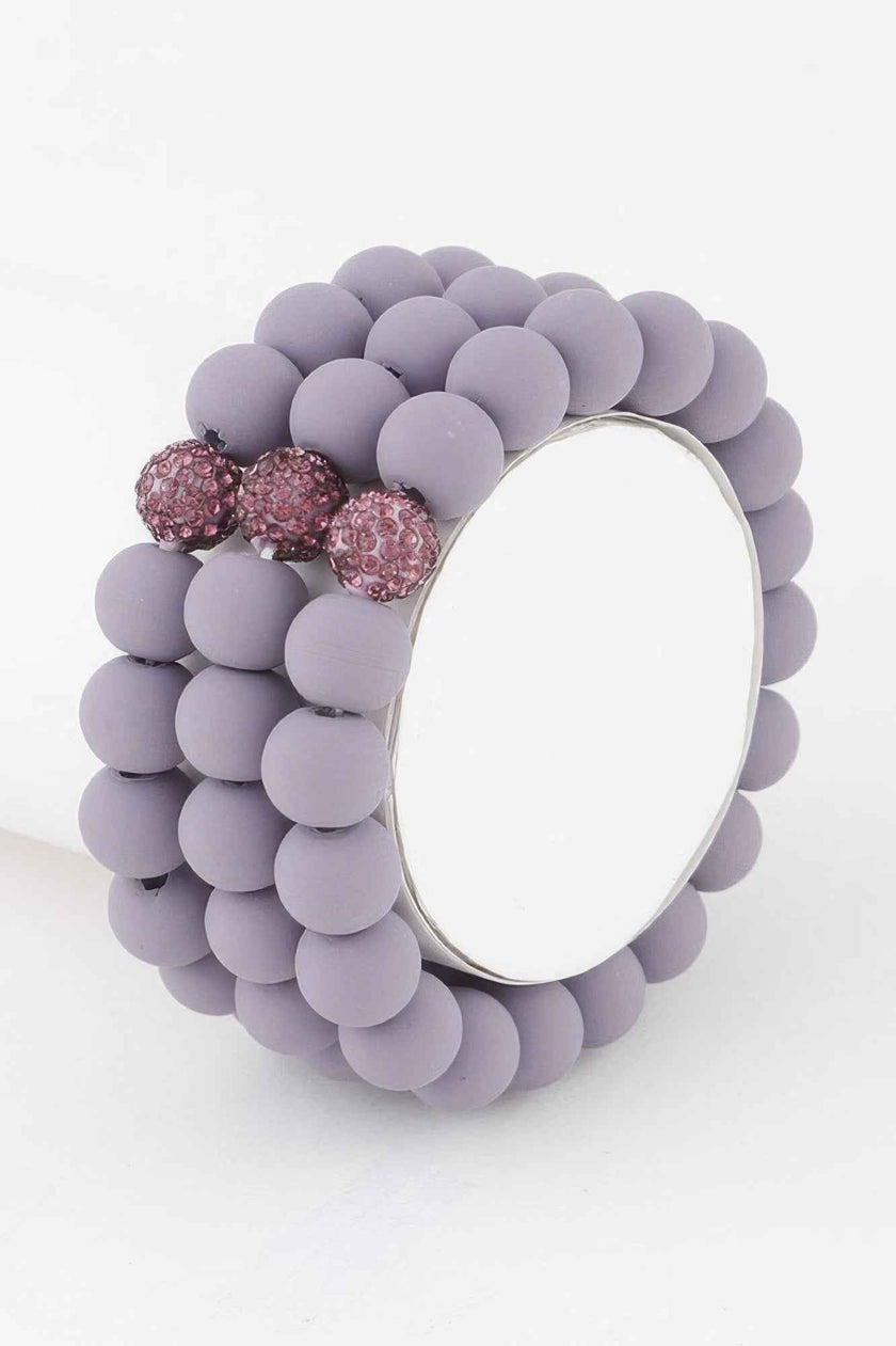 Glitter Clay Bead Bracelet