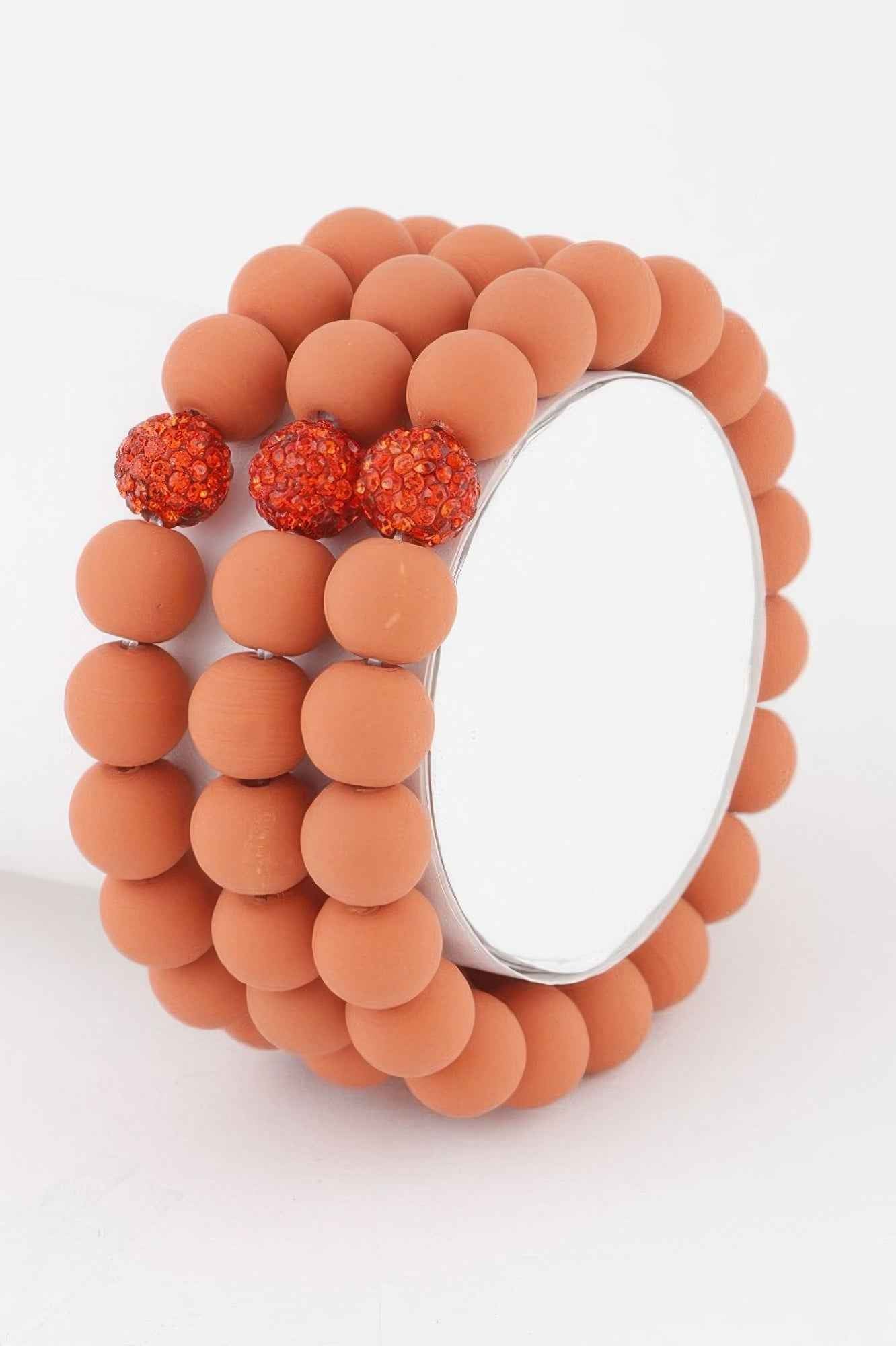 Glitter Clay Bead Bracelet