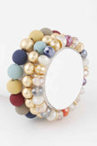 Two Toned Crystal Bead Bracelet
