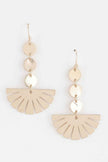 Circle Flower Drop Earrings