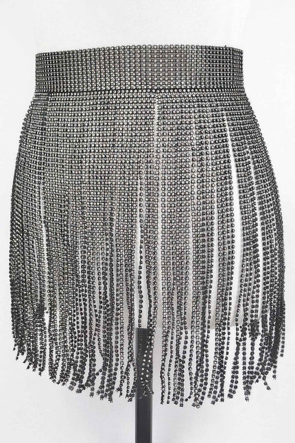 Rhinestone Fringe Belt