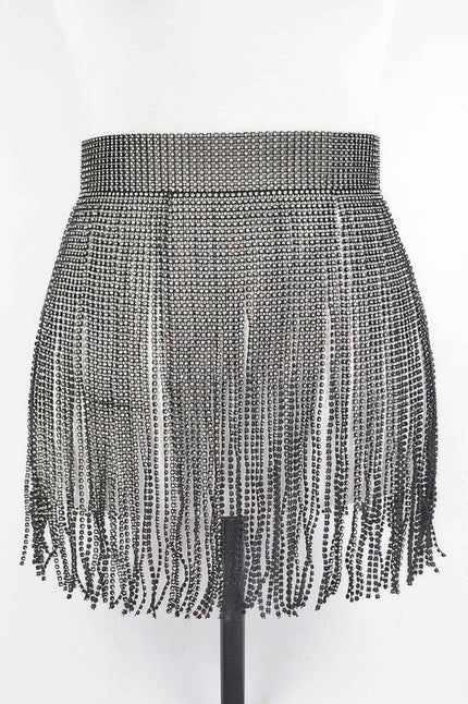 Rhinestone Fringe Belt