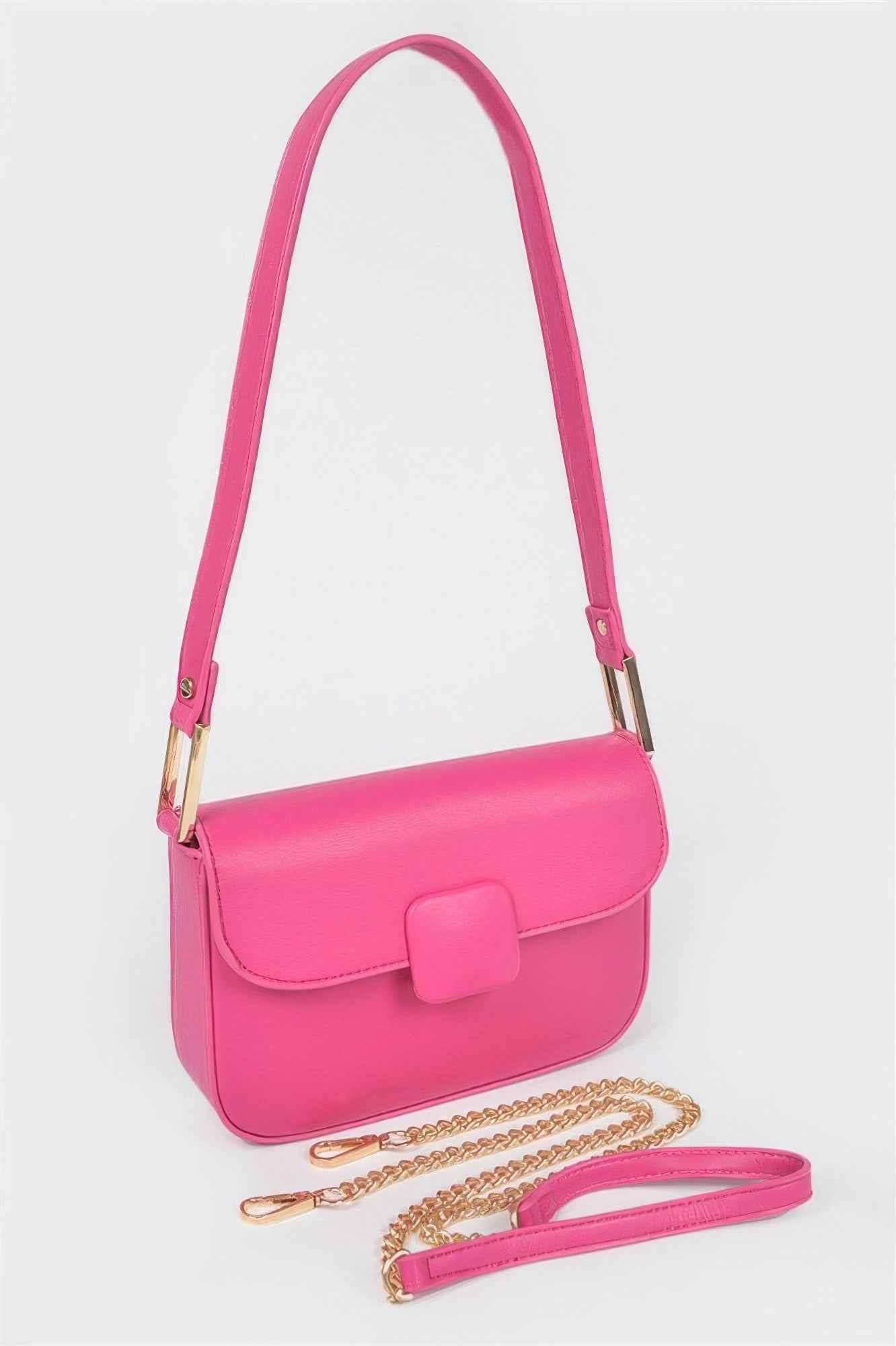 Faux Leather Shoulder Bag