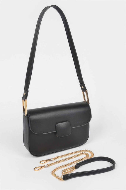 Faux Leather Shoulder Bag