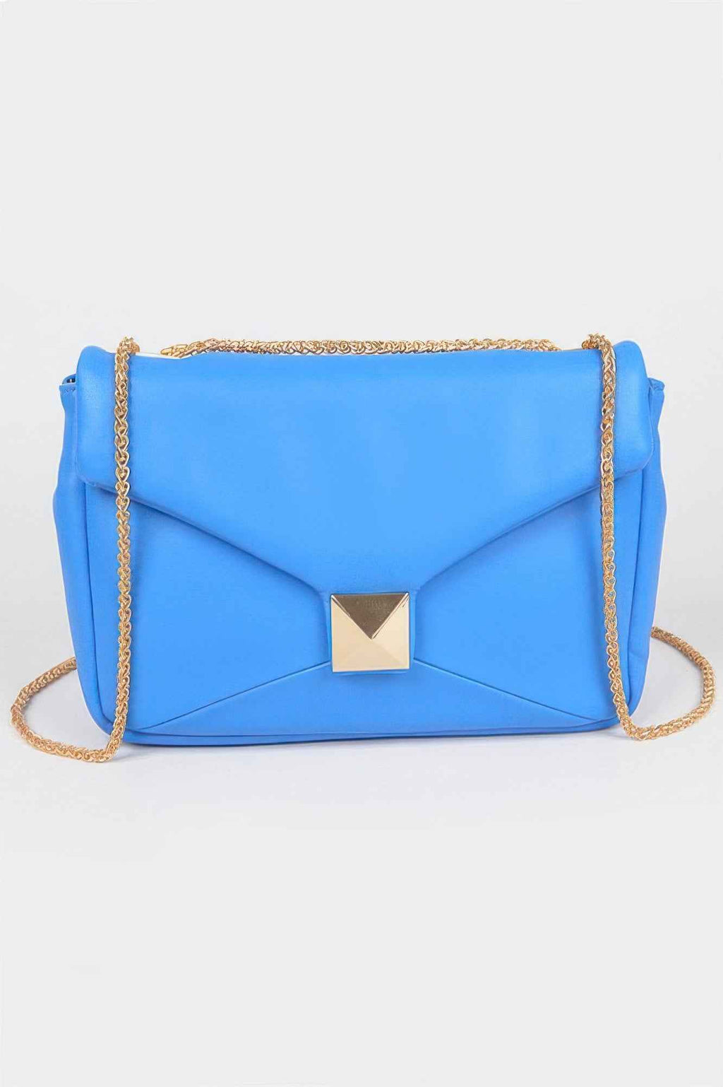 Faux Leather Flap Crossbody Bag