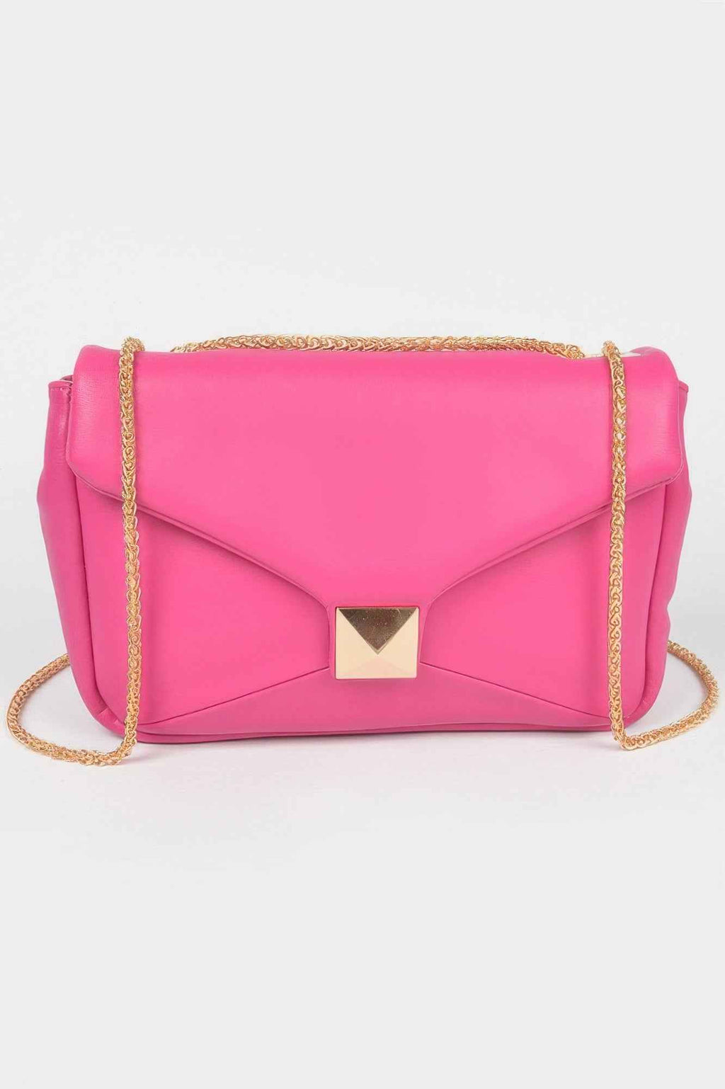 Faux Leather Flap Crossbody Bag