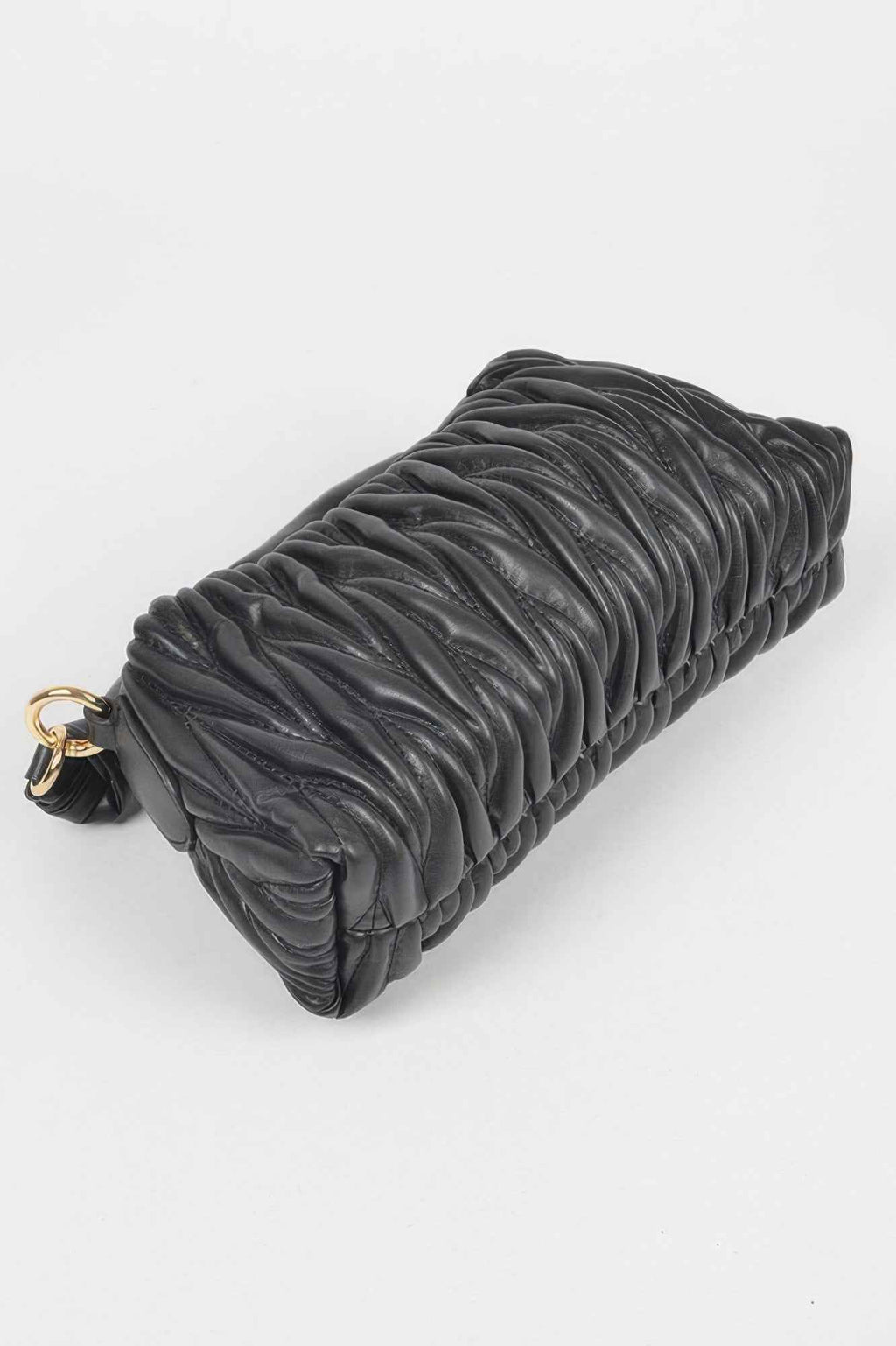 Quilted Faux Leather Top Handle Bag