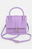 Faux Leather Top Handle Bag