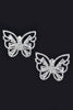 Butterfly Clear Rhinestone Gem Earrings
