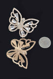 Butterfly Clear Rhinestone Gem Earrings