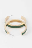 Solid Lined Hoop Earrings