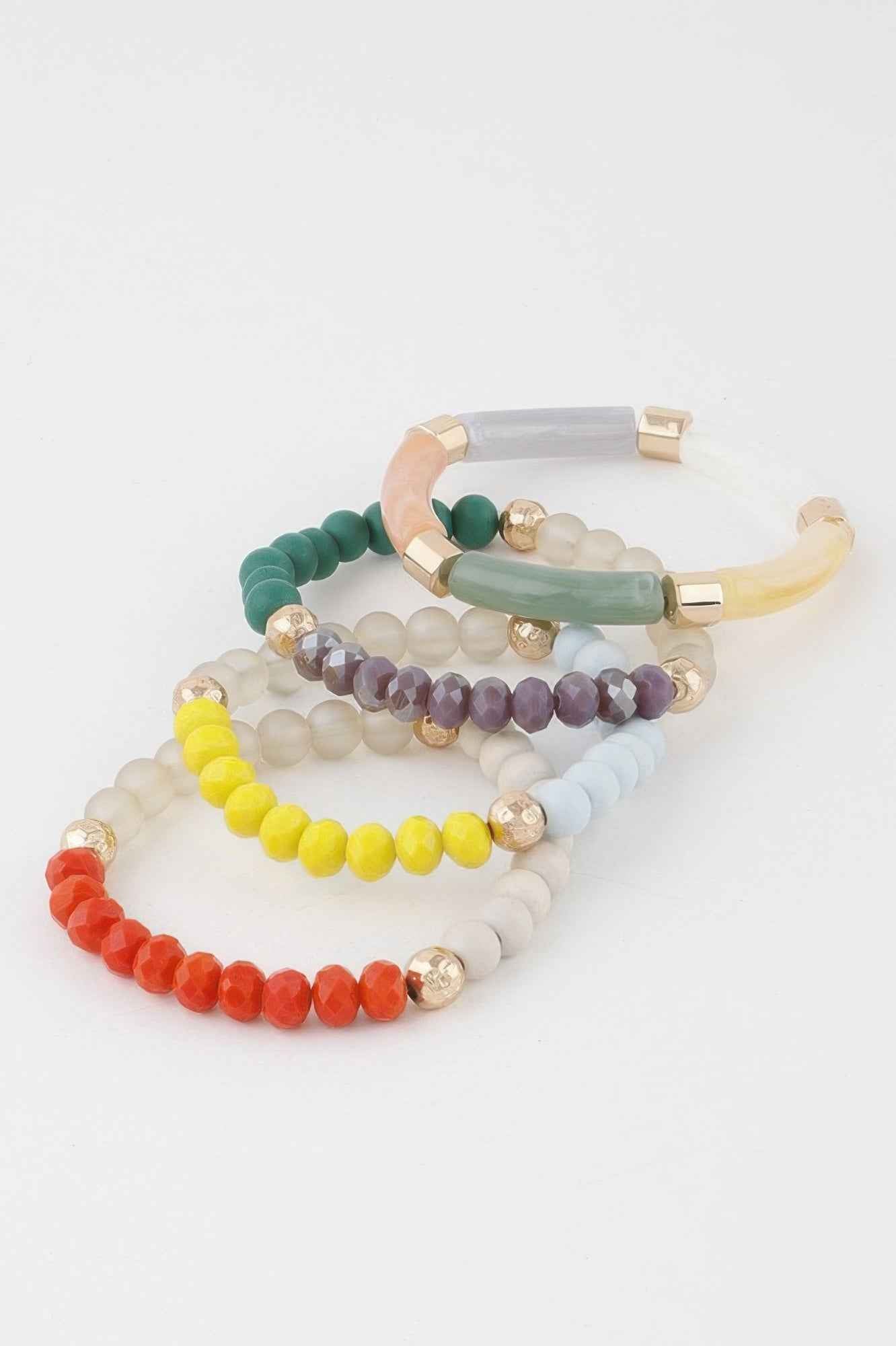 Multi Beaded Tube Bracelet