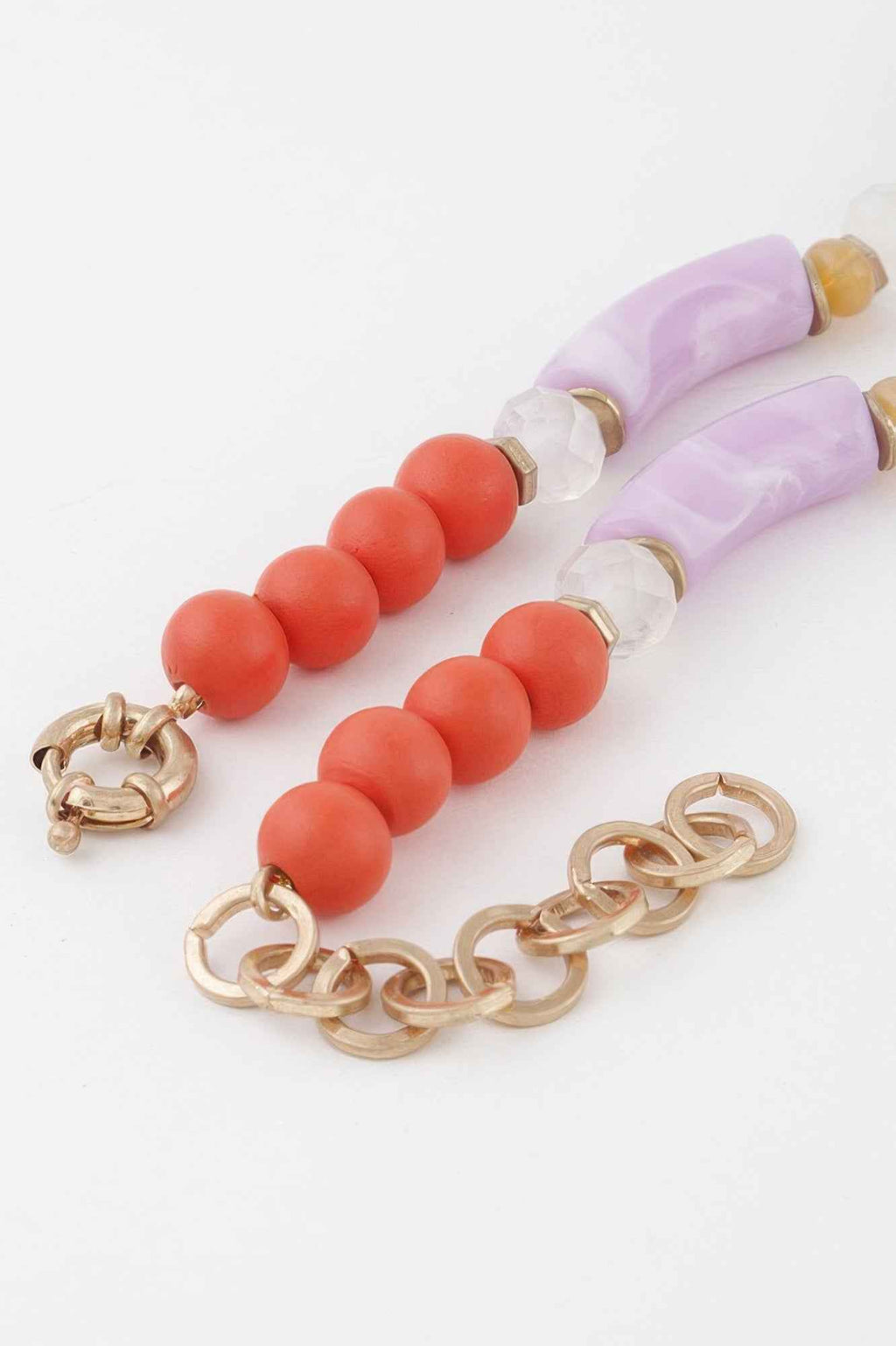 Flower Marble Bead Necklace