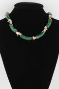 Wide Marble Tube Necklace