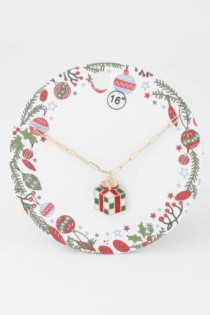 Checker Gift Chain Necklace