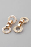 Crystal Cuff Chain Drop Earrings