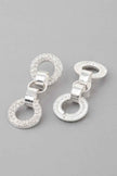 Crystal Cuff Chain Drop Earrings
