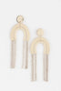 Double Rhinestone Arch Drop Earrings