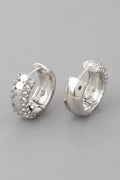 Half Jeweled Hoop Earrings