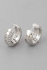 Half Jeweled Hoop Earrings