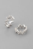 Jeweled Swivel Hoop Earrings
