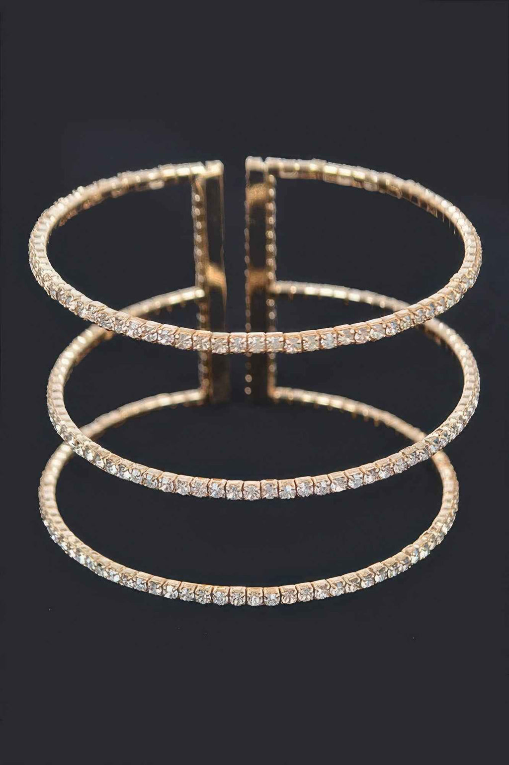 Start A Trend Sparkly Rhinestone Open Bracelet