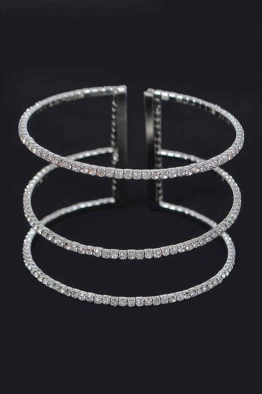 Start A Trend Sparkly Rhinestone Open Bracelet