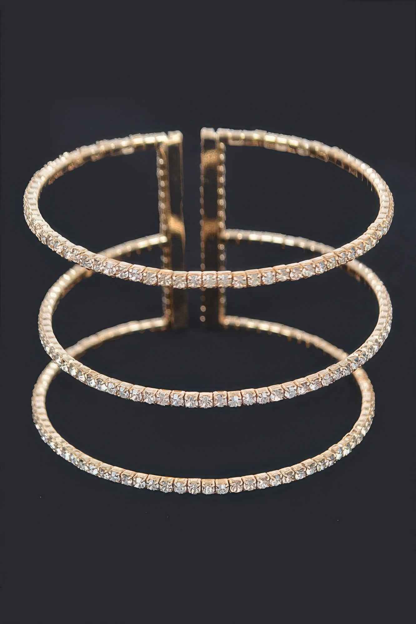 Start A Trend Sparkly Rhinestone Open Bracelet