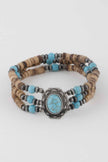 Beaded Vintage Stone Bracelet