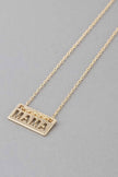 Mama Plate Necklace