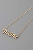 Mama Script Necklace