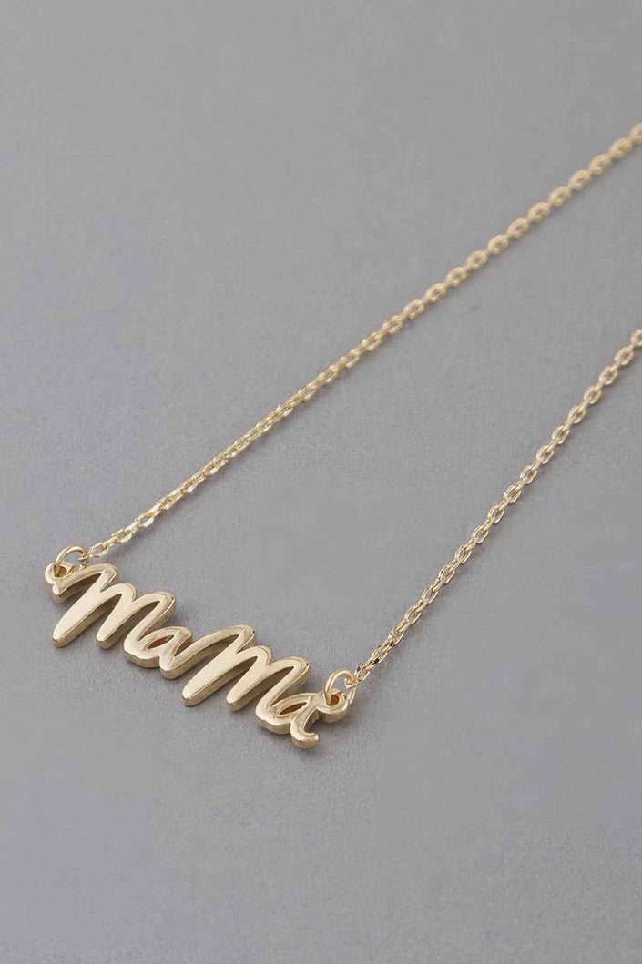 Mama Script Necklace