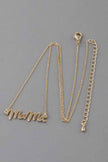 Mama Script Necklace